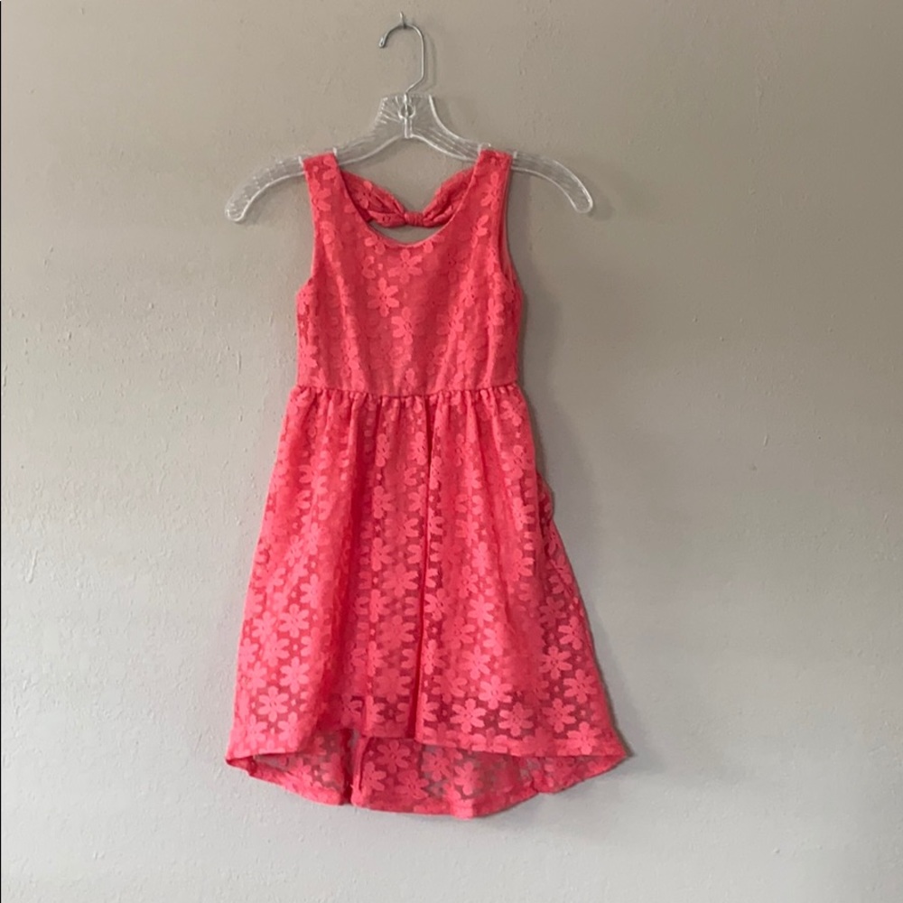 peach dress
